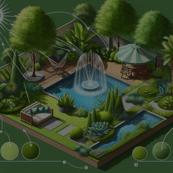 Quelle technique pour créer une oasis de fraîcheur dans un jardin exposé plein sud ?