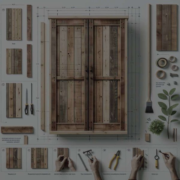 Comment fabriquer une porte coulissante rustique pour un placard à partir de bois de récupération ?